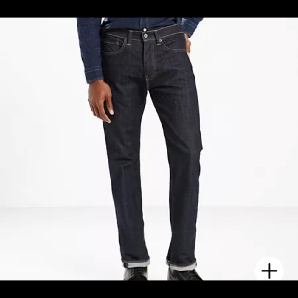Mens Levi’s 505 Regular Fit Dark Wash Jean 40X32